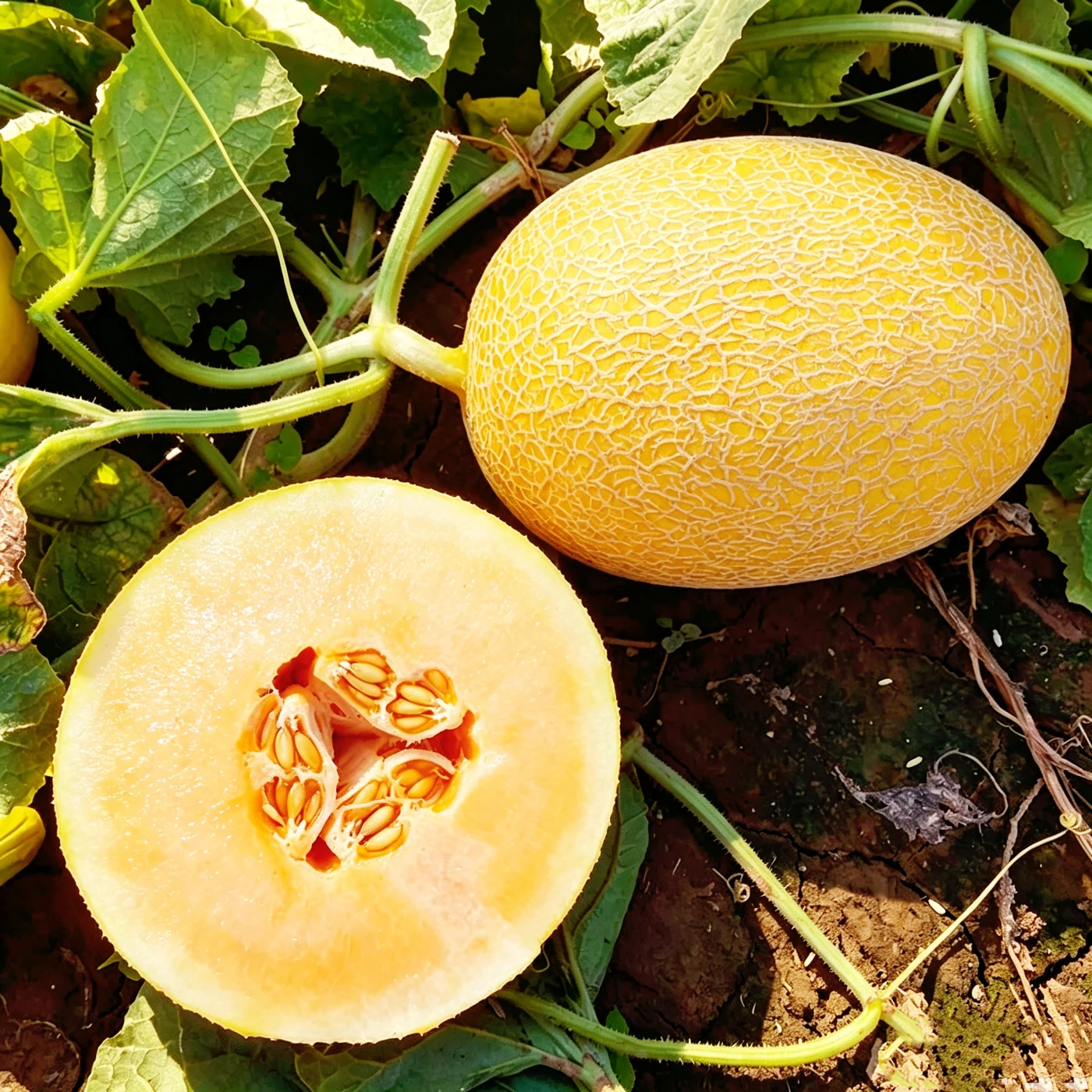 Hami Melon in an orchard setting